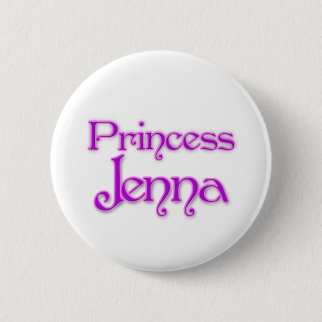 Princess Jenna 6 Cm Round Badge (Front)