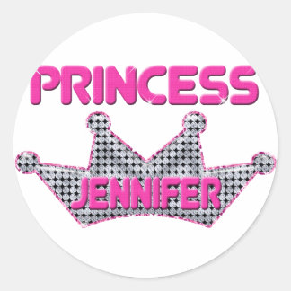 Princess Jennifer Classic Round Sticker