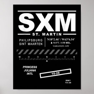 Princess Juliana Intl Airport Saint Martin Sxm  Poster