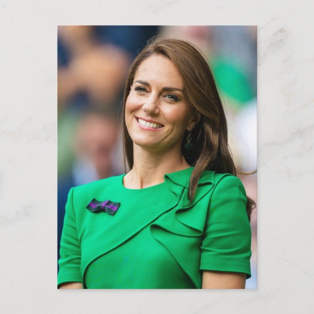 Princess Kate green stylised Postcard (Front)