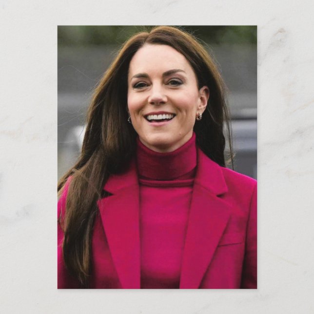 Princess Kate pink stylised Postcard (Front)