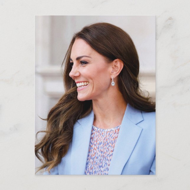 Princess Kate powder blue stylised Postcard (Front)