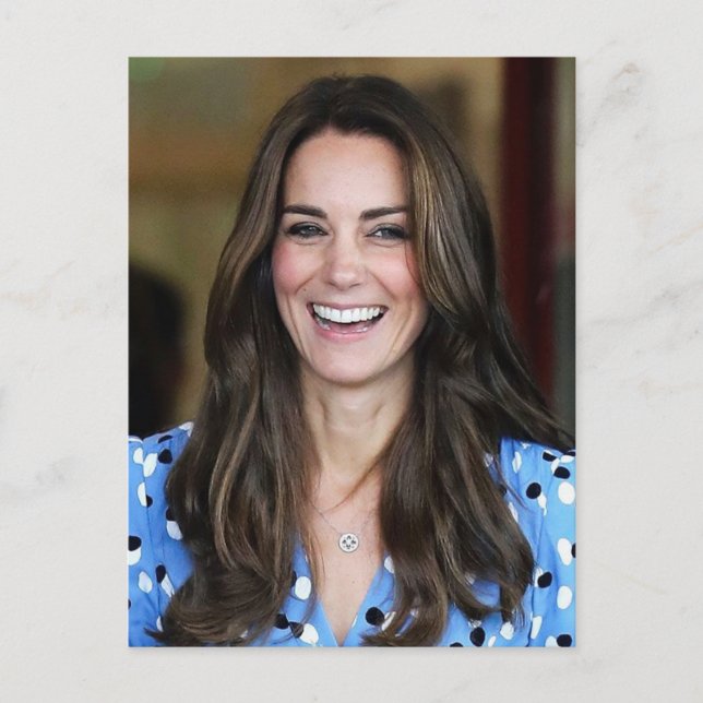 Princess Kate sky blue stylised Postcard (Front)