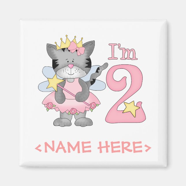 Princess Kitty 2nd Birthday Magnet (Front)