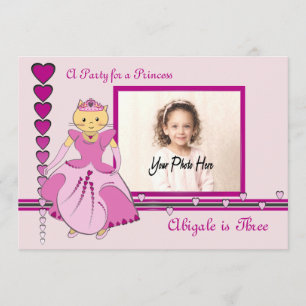 Princess Kitty Photo Invitation