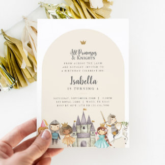 Princess Knight Birthday Invitation