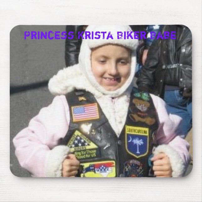 Princess Krista Biker Babe Mouse Mat (Front)