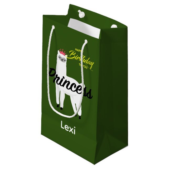Princess Lama Design - Gift Bag - Small (Front Angled)