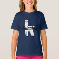 Princess Lama Design - Girls' Fine Jersey T-Shirt