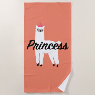 Princess Lama Design - Girls' Fine Jersey T-Shirt Beach Towel