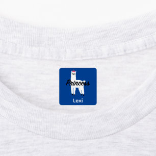 Princess Lama Design - Small Square Clothing Label