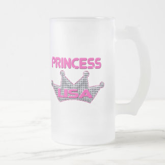 Princess Lisa Frosted Glass Beer Mug