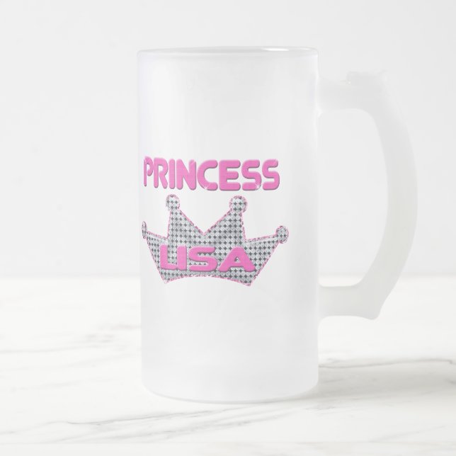 Princess Lisa Frosted Glass Beer Mug (Right)