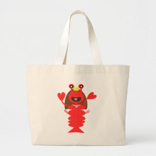 Princess Lobster Large Tote Bag