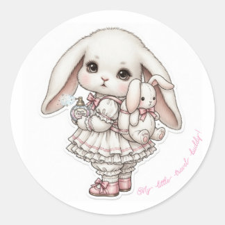 Princess Lolita Bunny - Bunny Doll Backpack Kawaii Classic Round Sticker