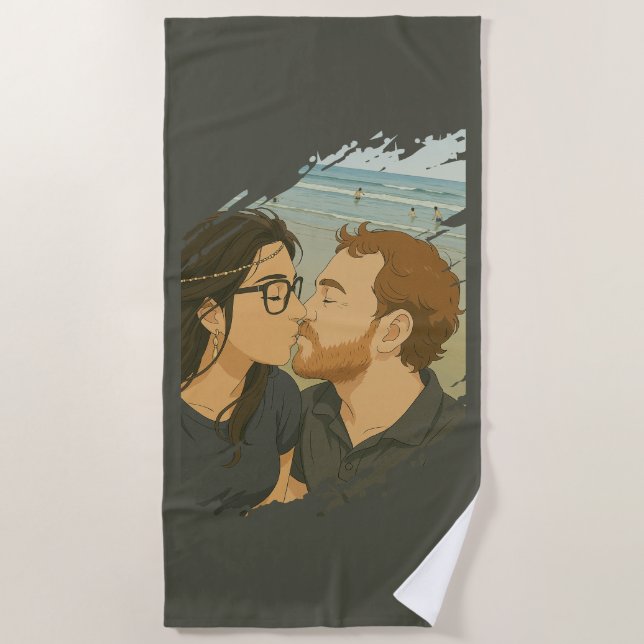 Princess love beach towel (Front)