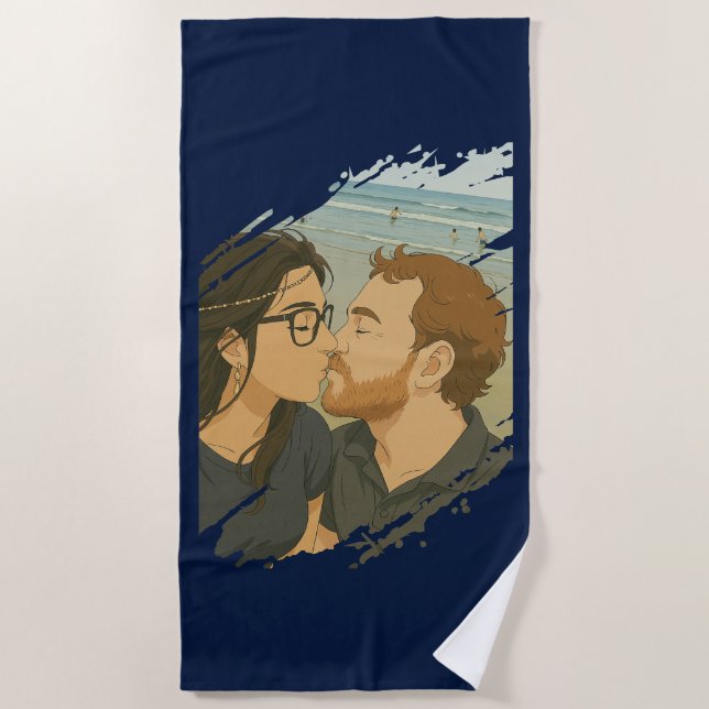 Princess love beach towel (Front)