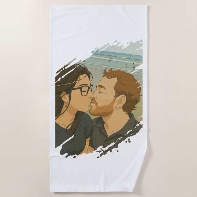 Princess love beach towel (Front)