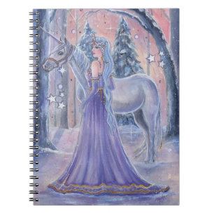 Princess Lumi with Unicorn art By Renee Lavoie Notebook