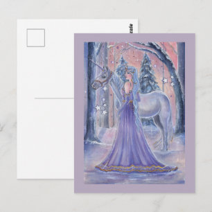 Princess Lumi with Unicorn art By Renee Lavoie Postcard