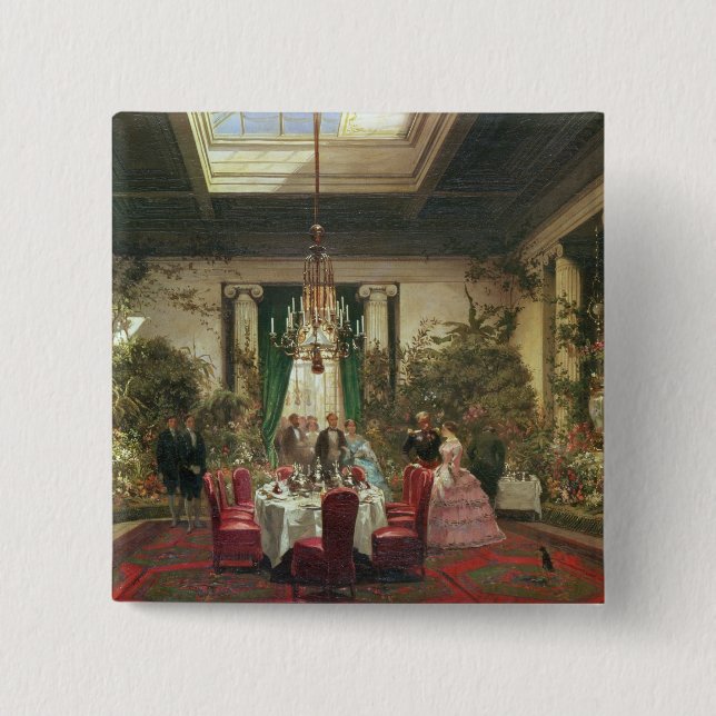 Princess Mathilde's Salle-a-Manger 15 Cm Square Badge (Front)