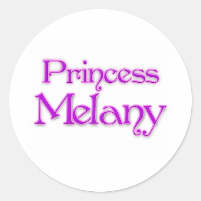 Princess Melany Classic Round Sticker (Front)