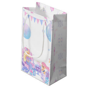 Princess & Mermaid Birthday Invitation Card Small Gift Bag