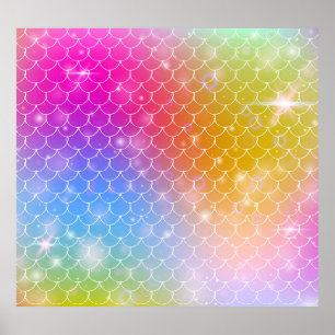 Princess Mermaid: Kawaii Scales Background Poster