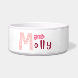 princess Molly - dogs and cats personalised bowl