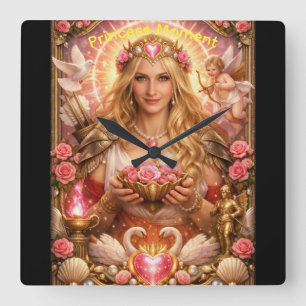 Princess Moment Square Wall Clock