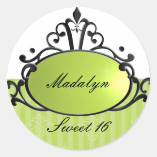 Princess Name Filigree Classic Round Sticker