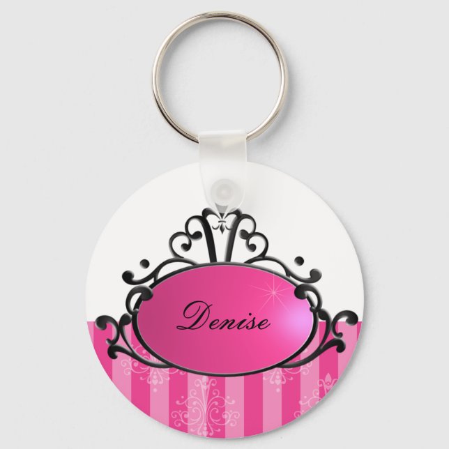 Princess Name Filigree Key Ring (Front)