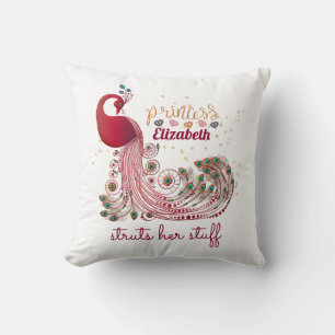 Princess (NAME) Peacock Struts Her Stuff - Shower Cushion