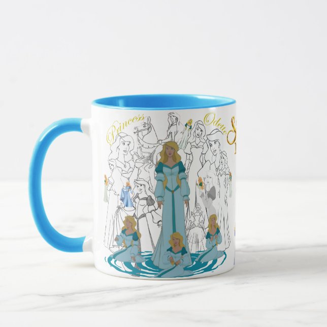 Princess Odette Sketch Mug with Coloured (Left)