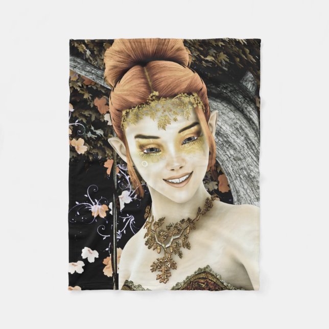 Princess of Autumn Fleece Blanket (Front)