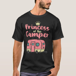 Princess Of Camper Cute Camping Van Trailer RV Kid T-Shirt