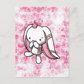 Princess of Hearts White Rabbit Postcard