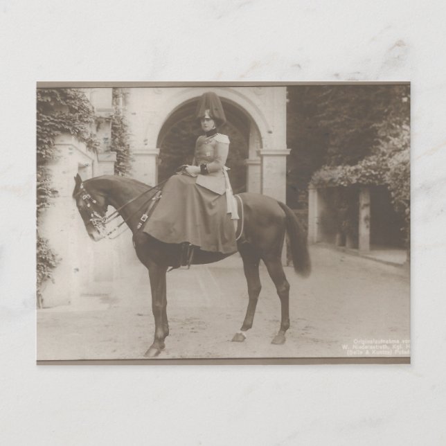 Princess of Prussia riding horse sidesaddle #060SS Postcard (Front)