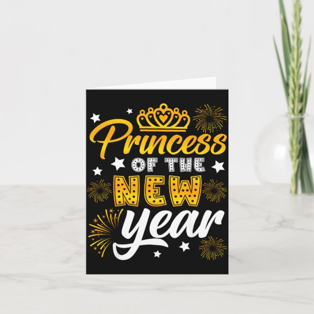 Princess Of The New Year 2026 New Years Eve Firewo Card (Front)