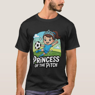 Princess Of The Pitch Soccer For Girls Kids T-Shirt