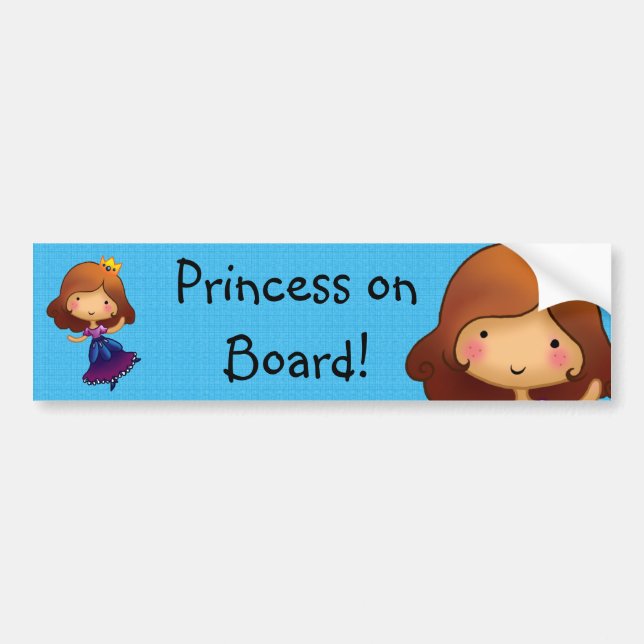 Princess on Board customisable sticker (Front)