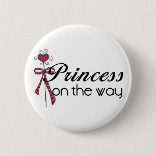 Princess on the Way - Customised 6 Cm Round Badge