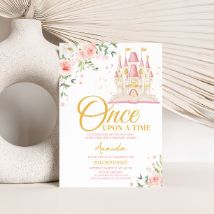 Princess Once Upon a Time Birthday Party Invitation