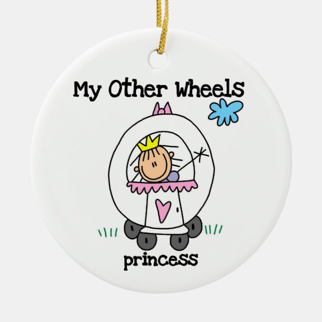 Princess Other Wheels Ceramic Tree Decoration (Front)