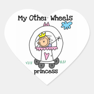 Princess Other Wheels Heart Sticker