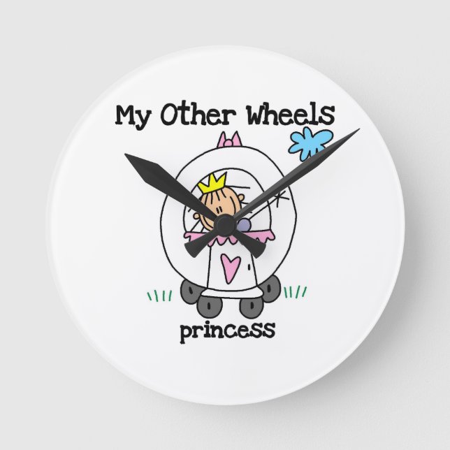 Princess Other Wheels Round Clock (Front)