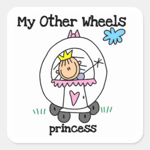 Princess Other Wheels Square Sticker