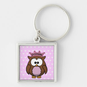 princess owl key ring