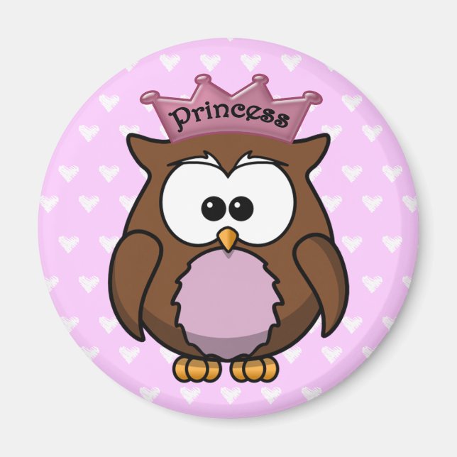 princess owl magnet (Front)