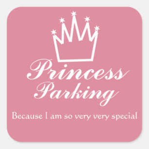 Princess parking square sticker